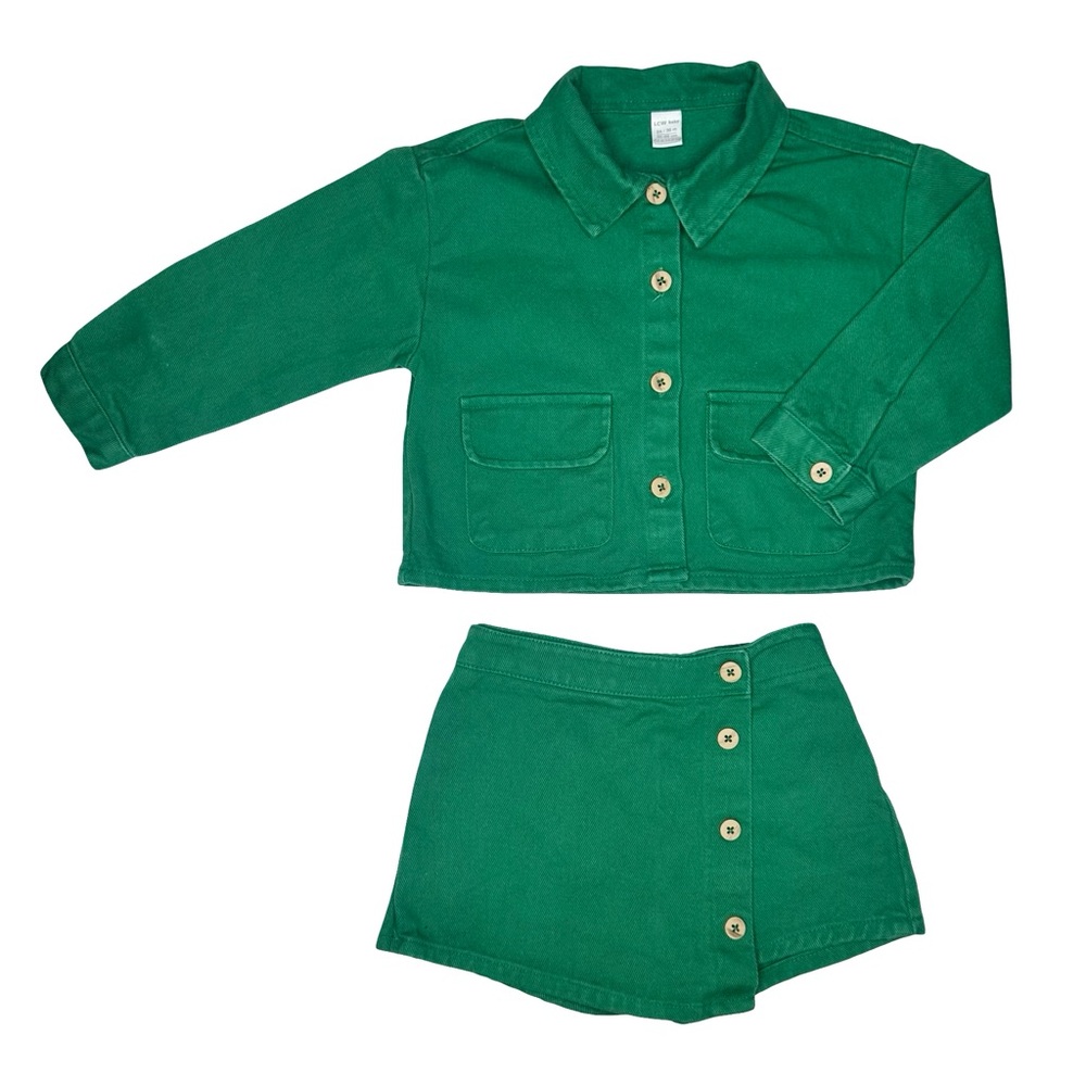 LCW Baby Denim Skort And Jacket Set